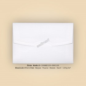 8x12cm Beyaz Tuale Zarf 120gr/m²