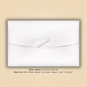 9x14cm Beyaz Kartopu Desen Zarf 240gr/m²