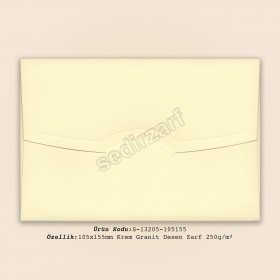 10,5x15,5cm Krem Granit Desen Zarf 250gr/m²