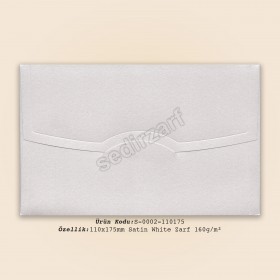 11x17,5cm Satin White Zarf 160gr/m²