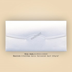 11x22cm Satin Yellowish Zarf 250gr/m²