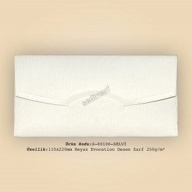 11x22cm Beyaz Evocation Desen Zarf 250gr/m²