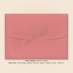 13x18cm Somon Orient Hasır Desen Zarf 300gr/m²