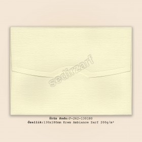 13x18cm Krem Ambiance Zarf 200gr/m²