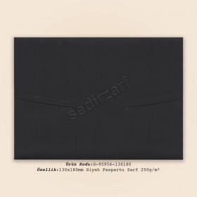 13x18cm Siyah Paspartu Zarf 250gr/m²