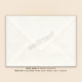 13x18cm Krem Laid Desen Zarf 120gr/m²