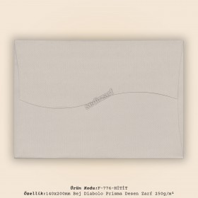 14x20cm Bej Diabolo Prisma Desen Zarf 250gr/m²
