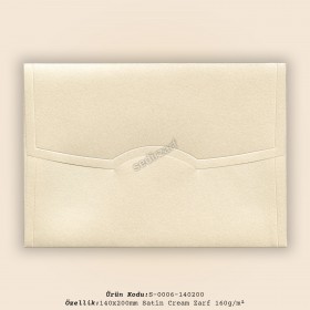 14x20cm Satin Cream Zarf 160gr/m²