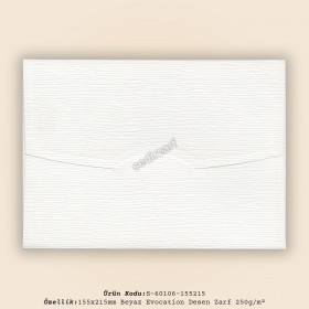 15,5x21,5cm Beyaz Evocation Desen Zarf 250gr/m²
