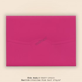 15,5x21,5cm Pink Plike Zarf 270gr/m²