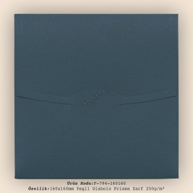 16x16cm Yeşil Diabolo Prisma Desen Zarf 250gr/m²