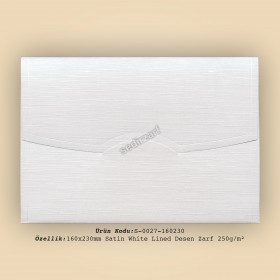 16x23cm Satin White Lined Zarf 250gr/m²