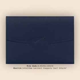 16x23cm Lacivert Paspartu Zarf 250gr/m²