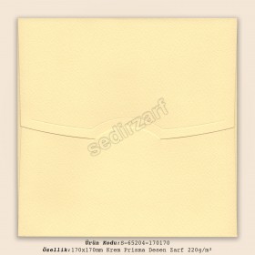 17x17cm Krem Prisma Desen Zarf 220gr/m²