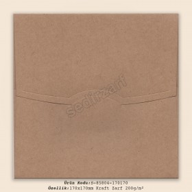 17x17cm Kraft Zarf 200gr/m²