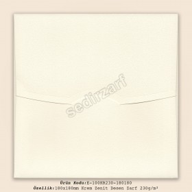 18x18cm Krem Zenit Desen Zarf 230gr/m²