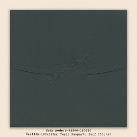 18x18cm Yeşil Paspartu Zarf 250gr/m²