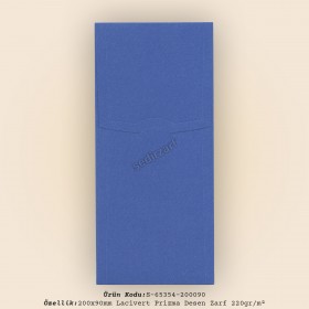 20x9cm Lacivert Prisma Desen Zarf 220gr/m²