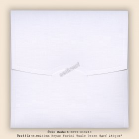 21x21cm Beyaz Favini Tuale Zarf 280gr/m²